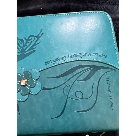 Teal Bible Cover Ecc 3:11 Extra Large - Picture 4 of 5